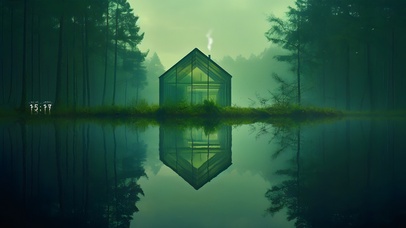 深邃 森林 小屋