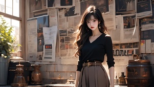 长发美女