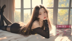 她那一头黑发如同夜色般深沉