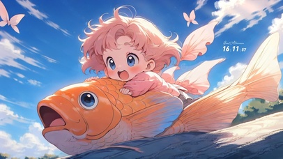 4k幸运锦鲤女孩