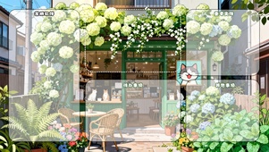 绣球猫咖屋~分区桌面