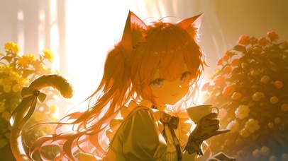 治愈甜美二次元动漫少女复古萝莉