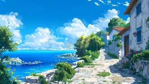 4k海边小镇