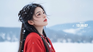 红衣美女