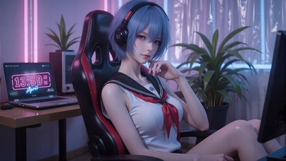 甜美电竞少女绫波丽