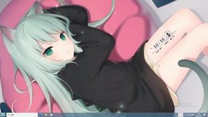 萌系淡绿发猫羽雫