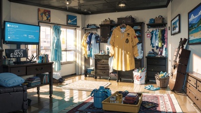 4K唯美治愈动漫日式房间