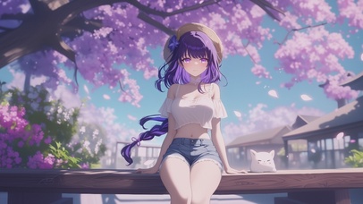 春雪-可爱紫发女孩