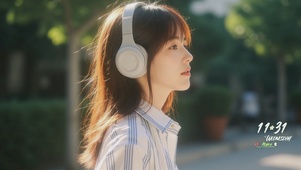 日系耳机美女