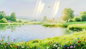 湖光花韵