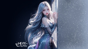 4K超唯美暗夜走向星辰美女