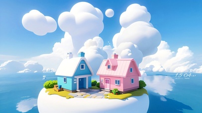 可爱的糯糯云上的糖果屋