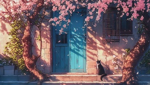 治愈猫猫插画