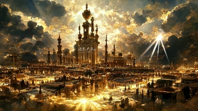 4K唯美治愈梦幻神域之城