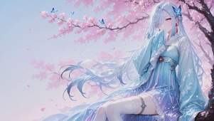 申鹤桃花树下原神