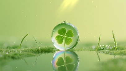 绿色护眼四叶草