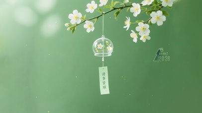 清新梨花风铃