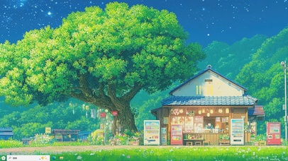 大树下便利店主题