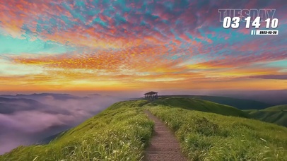 山顶云海 日出 七彩晚霞 夕阳