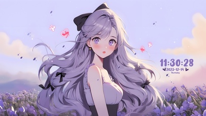 紫发薰衣草女孩