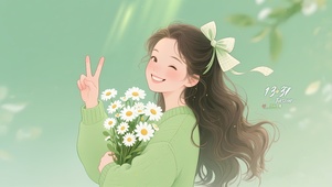 小清新雏菊女孩