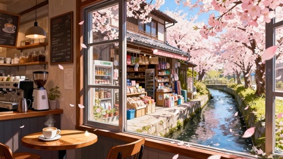 喝咖啡赏樱花