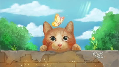 4K 趴在墙边的小猫