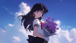 捧花少女