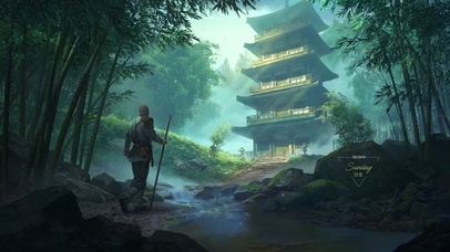 4K唯美古风护眼竹林