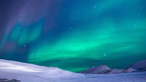 雪山上的激光