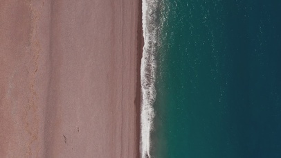 4K唯美治愈俯瞰海滩