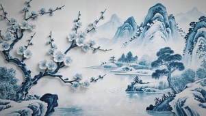 梅影浸波