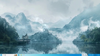 烟雨山水
