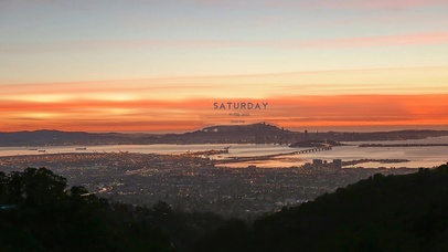 治愈唯美日落余晖下的城市