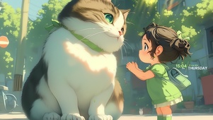 可爱的大猫