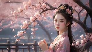 淡雅古风美女