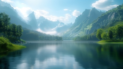 4K 高山流水 青山绿水