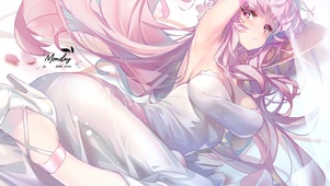 白裙美女