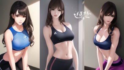 AI绘画-健身美女姐姐