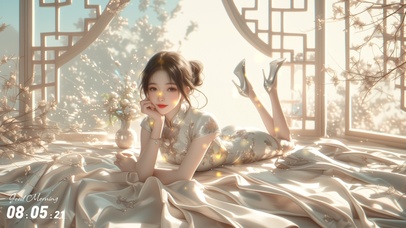 她的美丽如同夜空中的明月