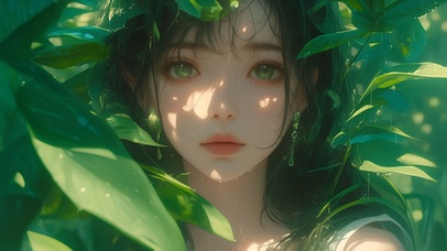 下雨天躲雨的女孩