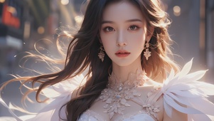 【4K】眨眼互动，甜美清纯美女