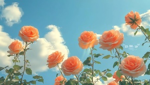 香槟玫瑰花