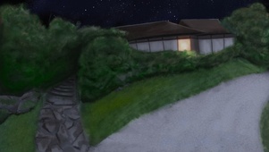 庭院夜晚