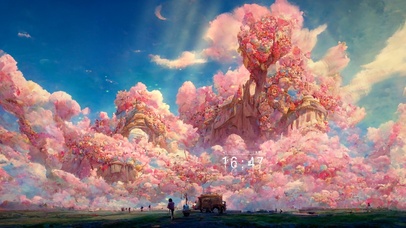 4k 唯美梦幻棉花糖乐园世界