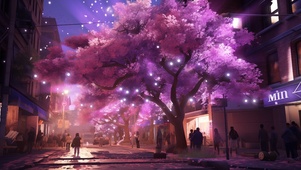樱花街景