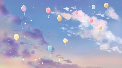 唯美天空气球