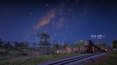 4k 治愈唯美夜晚星空流星