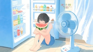 清凉夏日女孩