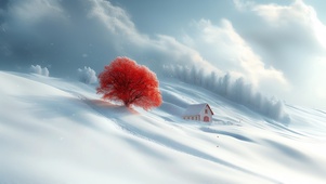 雪中一抹红